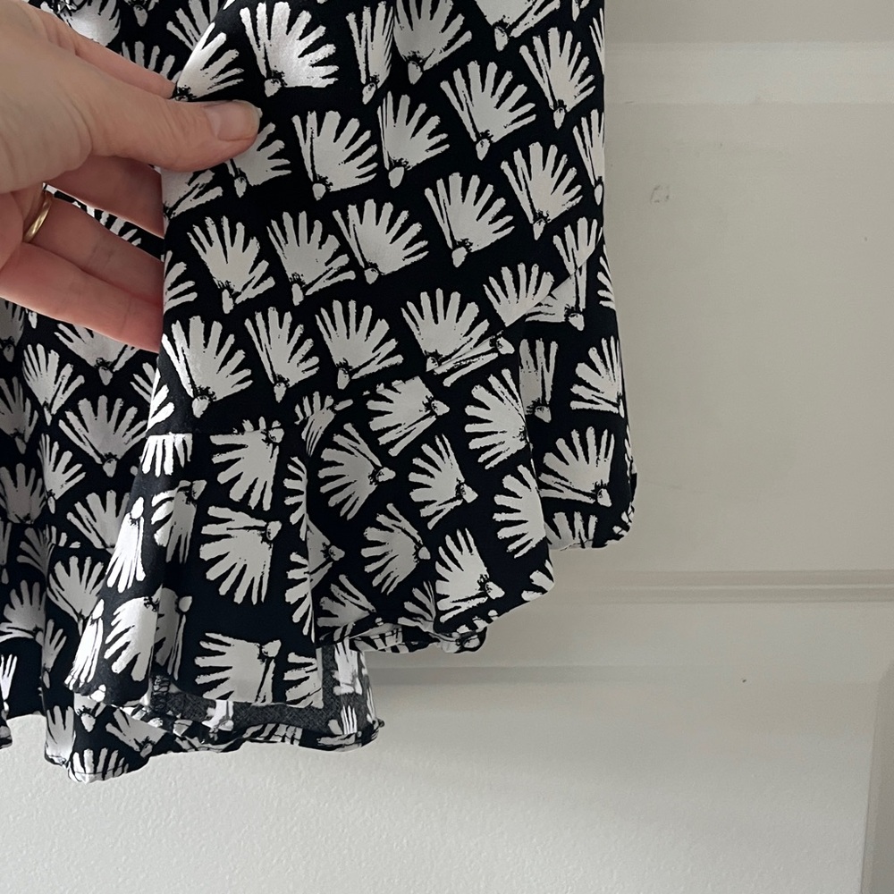 J. Crew Black and White Shell-Print Midi Dress - Picture 6 of 9